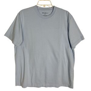 Eddie Bauer Shirt Mens‎ Size L Blue Short Sleeve Casual Tee Shirt Cotton